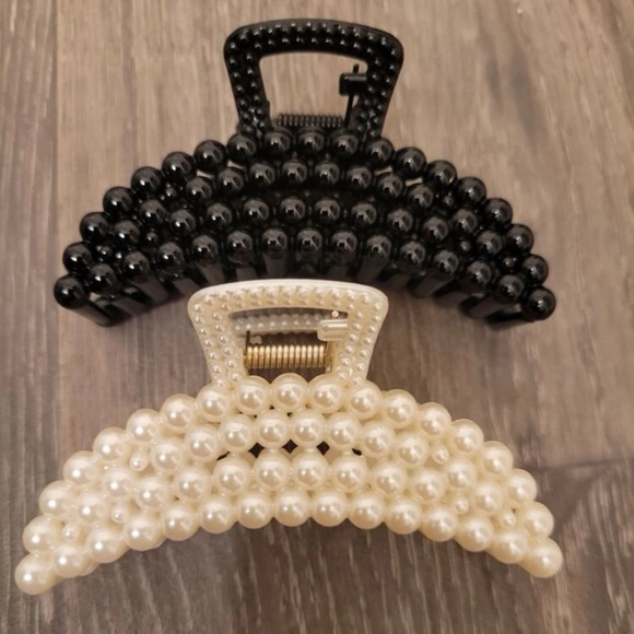 2pcs Faux Pearl Hair Claw - Picture 6 of 11